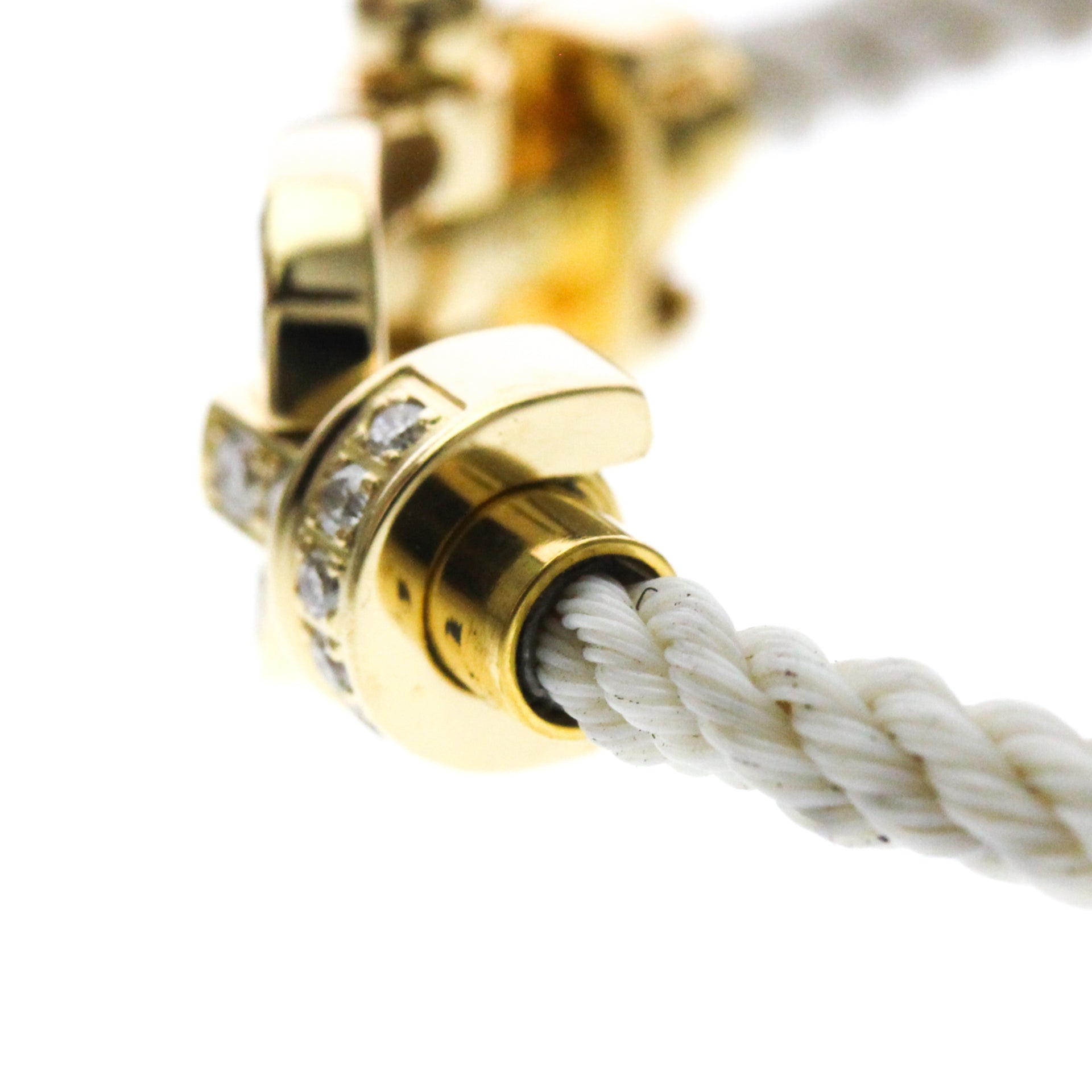 Fred Force 10 Diamond Bracelet Medium Model Yellow Gold (18K) Diamond Charm Bracelet Gold 3