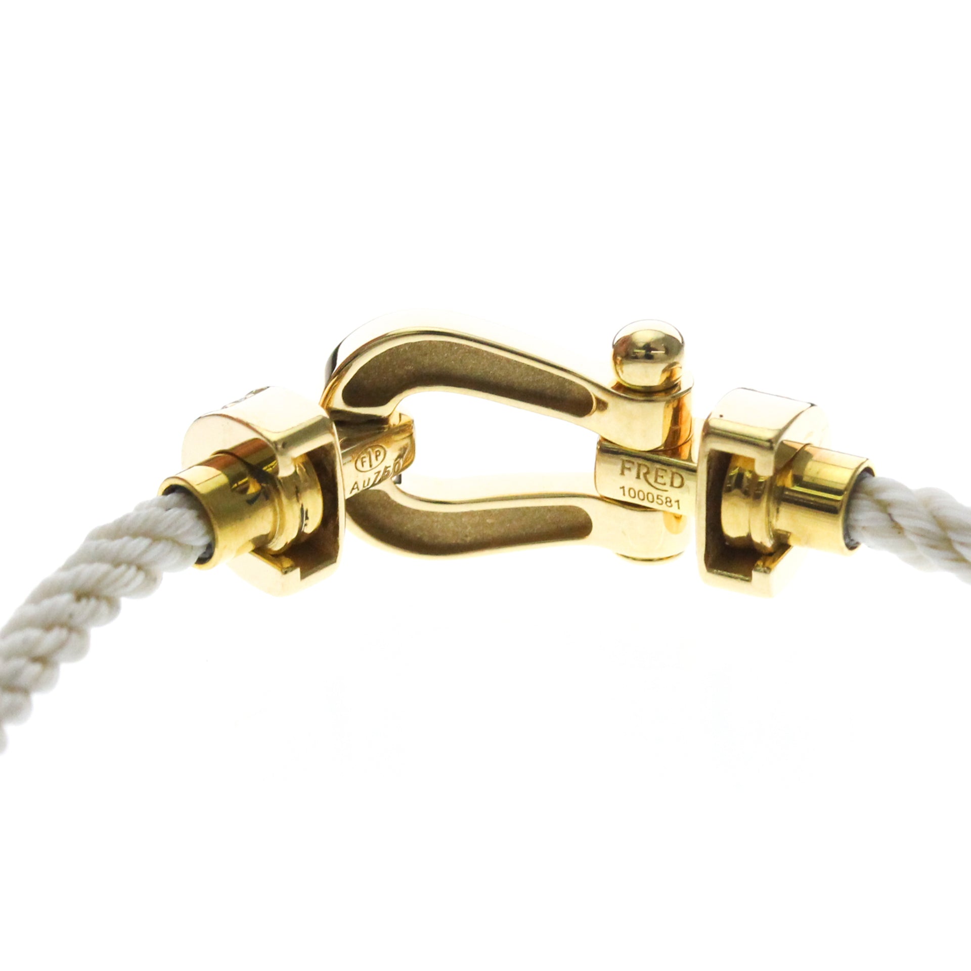 Fred Force 10 Diamond Bracelet Medium Model Yellow Gold (18K) Diamond Charm Bracelet Gold 6