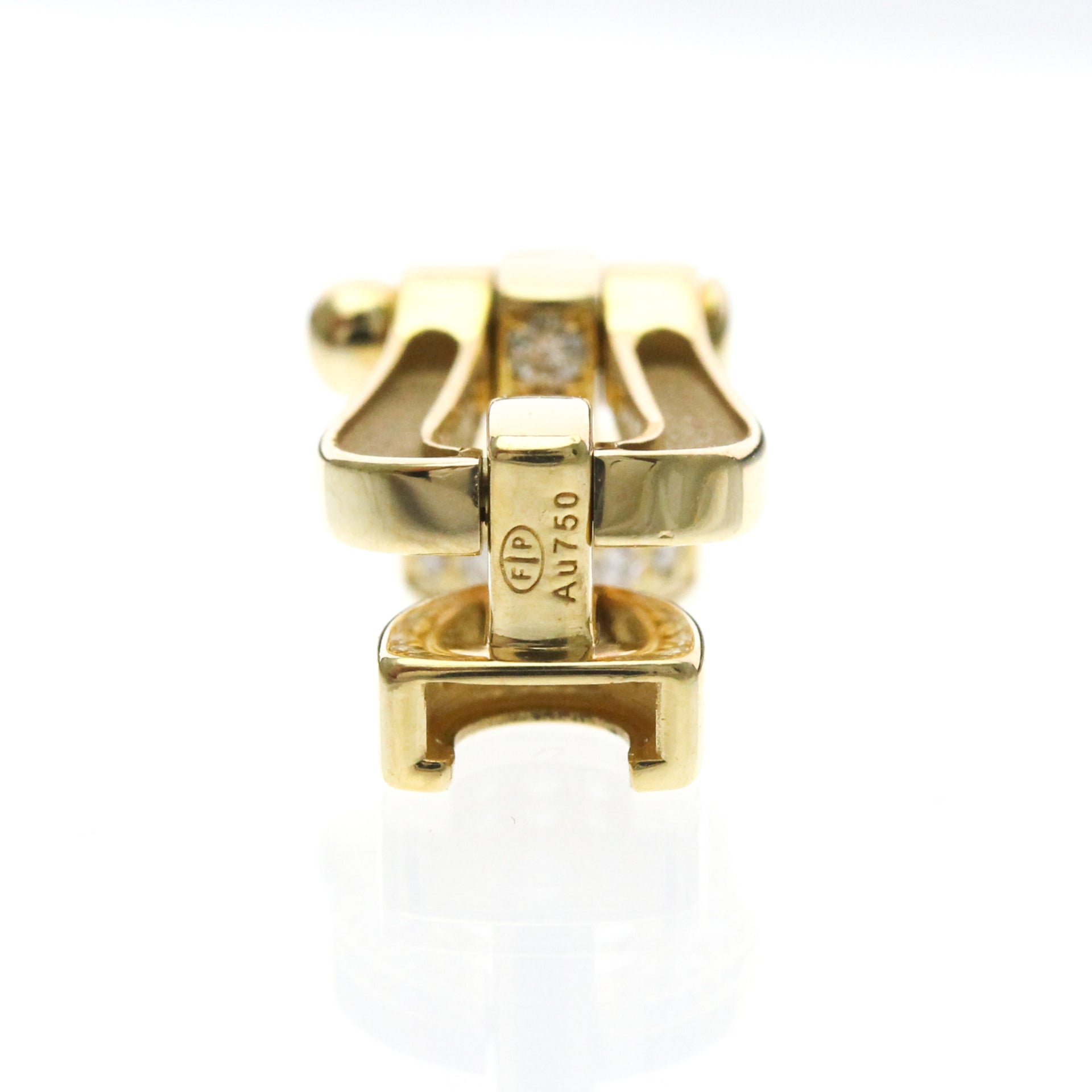 Fred Force 10 Diamond Bracelet Medium Model Yellow Gold (18K) Diamond Charm Bracelet Gold 14