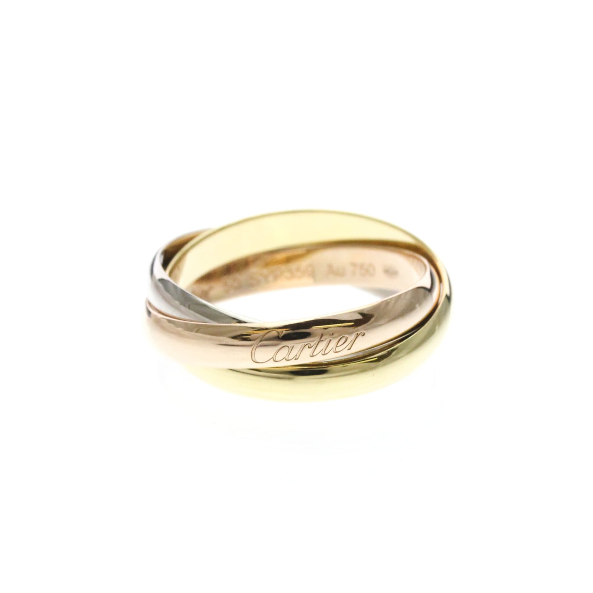 CARTIER Trinity Ring 18K YG WG PG Polished 1