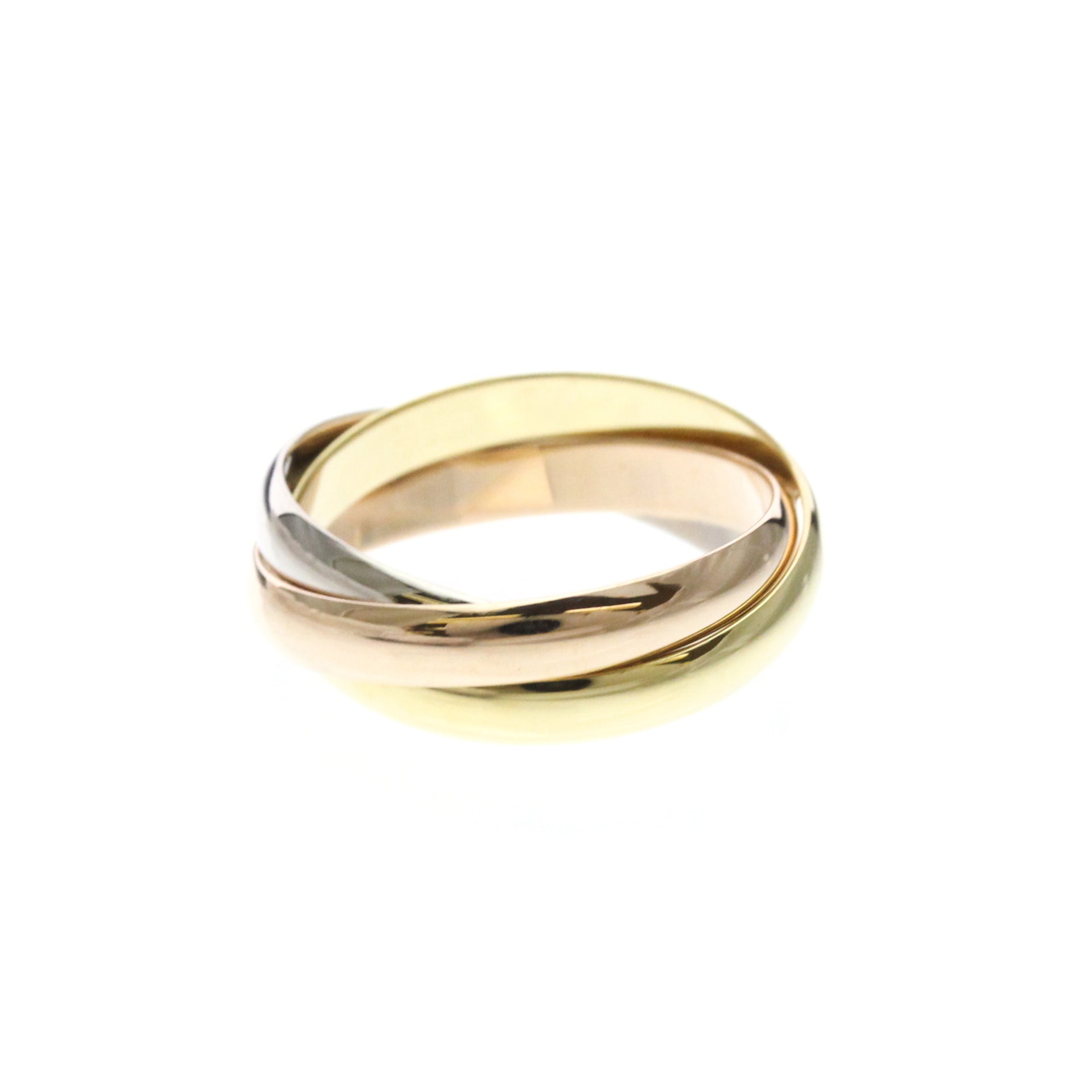 CARTIER Trinity Ring 18K YG WG PG Polished 4
