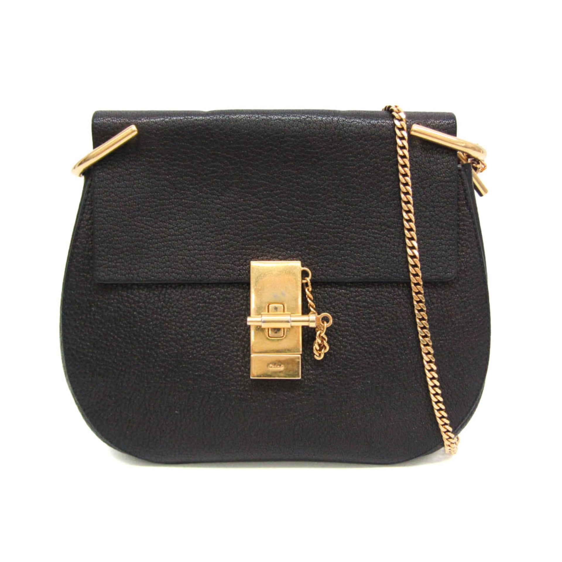 Chloé Drew Women's Leather Shoulder Bag Black 1