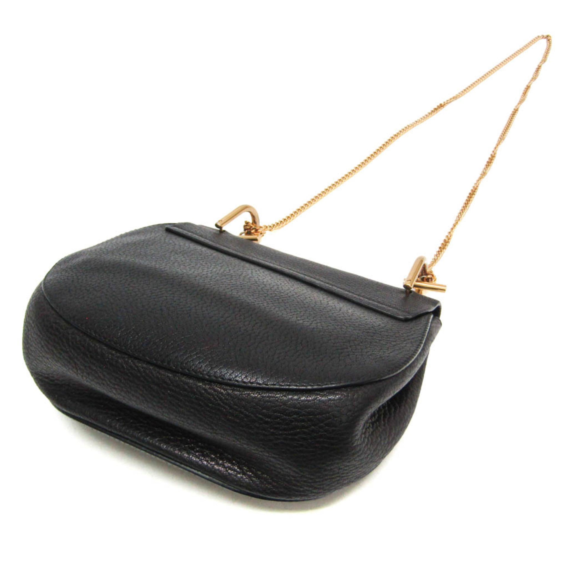Chloé Drew Women's Leather Shoulder Bag Black 2