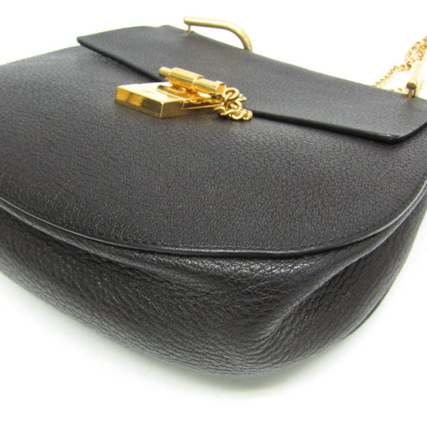 Chloé Drew Women's Leather Shoulder Bag Black 4