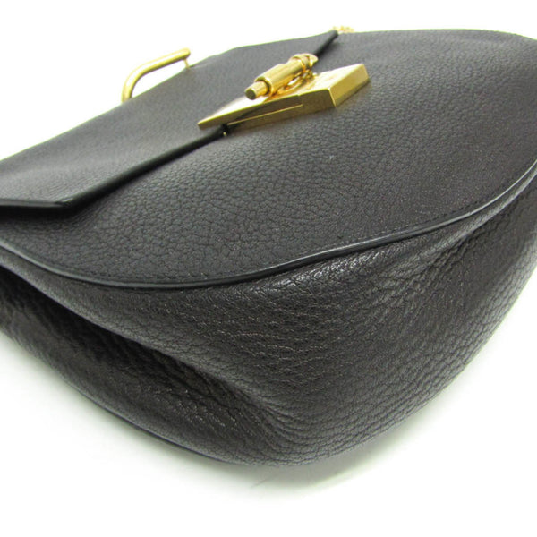 Chloé Drew Women's Leather Shoulder Bag Black 5