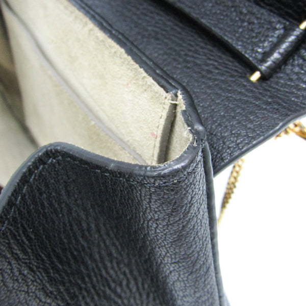 Chloé Drew Women's Leather Shoulder Bag Black 12