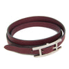 Hermes Hapi III leren wikkelarmband, bordeauxrood
