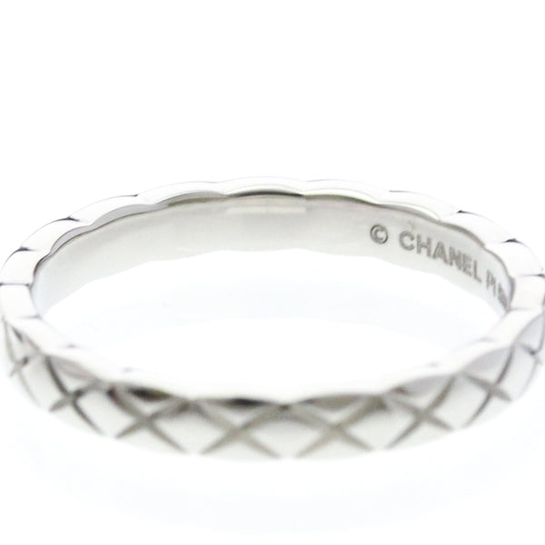Chanel Coco Crush Ring Mini Model Platinum Fashion No Stone Band Ring Silver 6