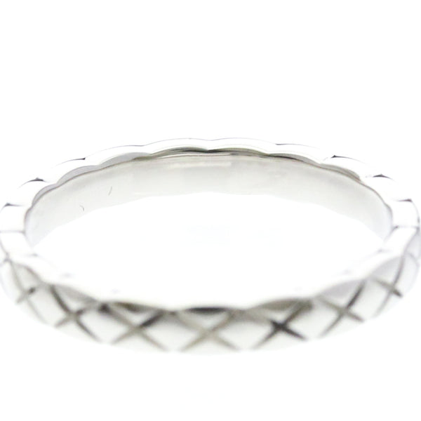 Chanel Coco Crush Ring Mini Model Platinum Fashion No Stone Band Ring Silver 7