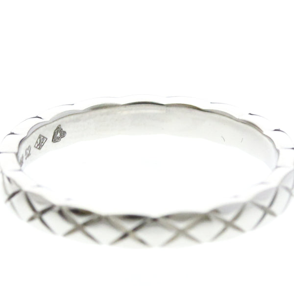 Chanel Coco Crush Ring Mini Model Platinum Fashion No Stone Band Ring Silver 8