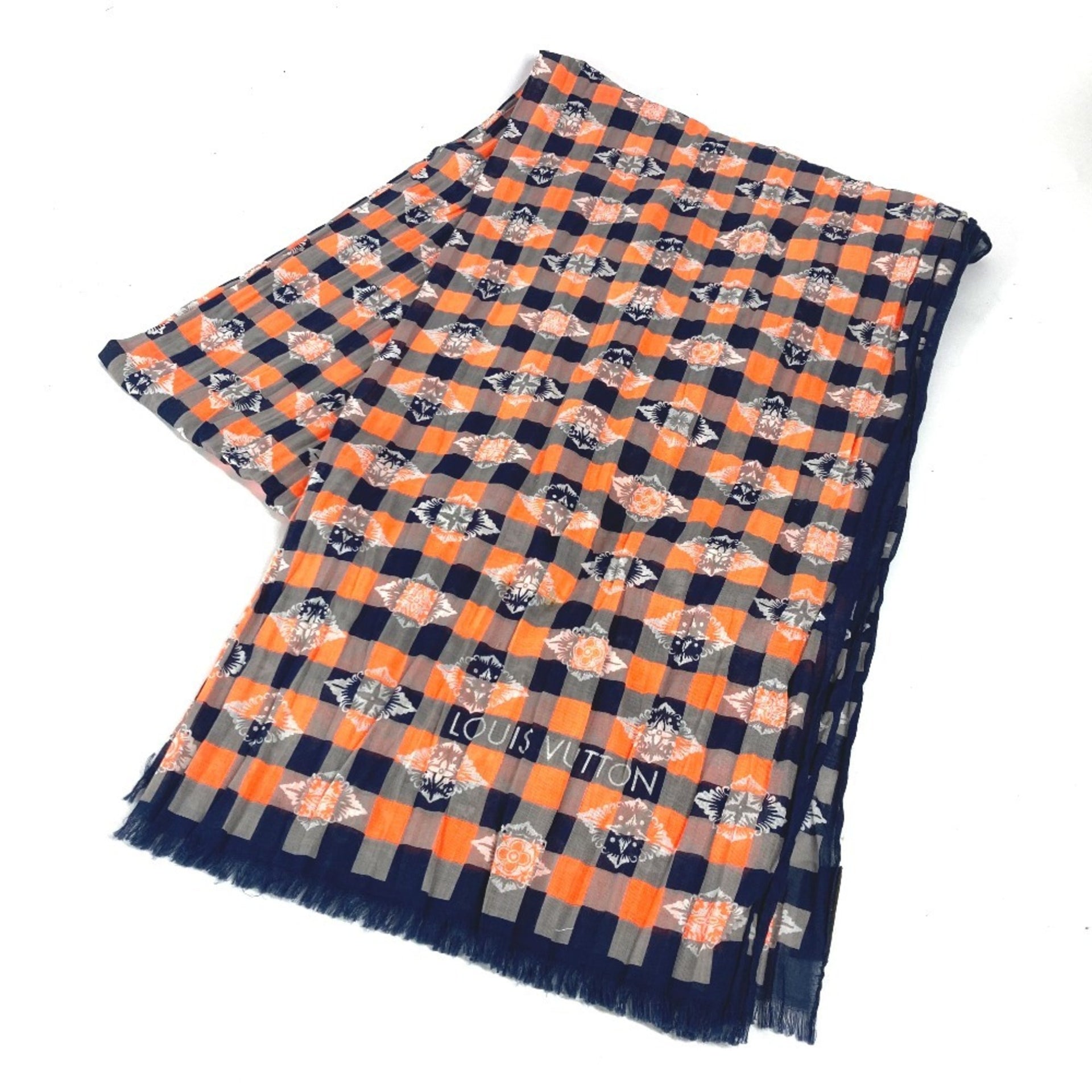Estola tipo chal LOUIS VUITTON de algodón para hombre, naranja 1