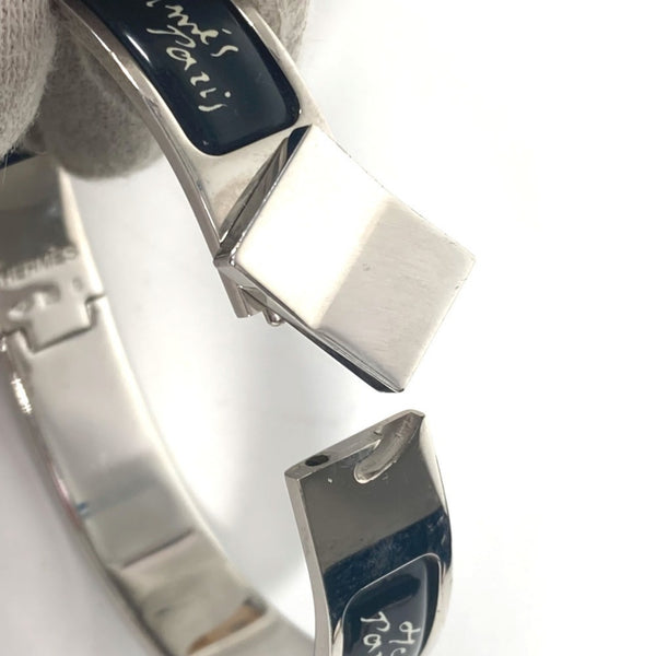 HERMES Hermes enamel bracelet accessory bangle metal ladies black 9
