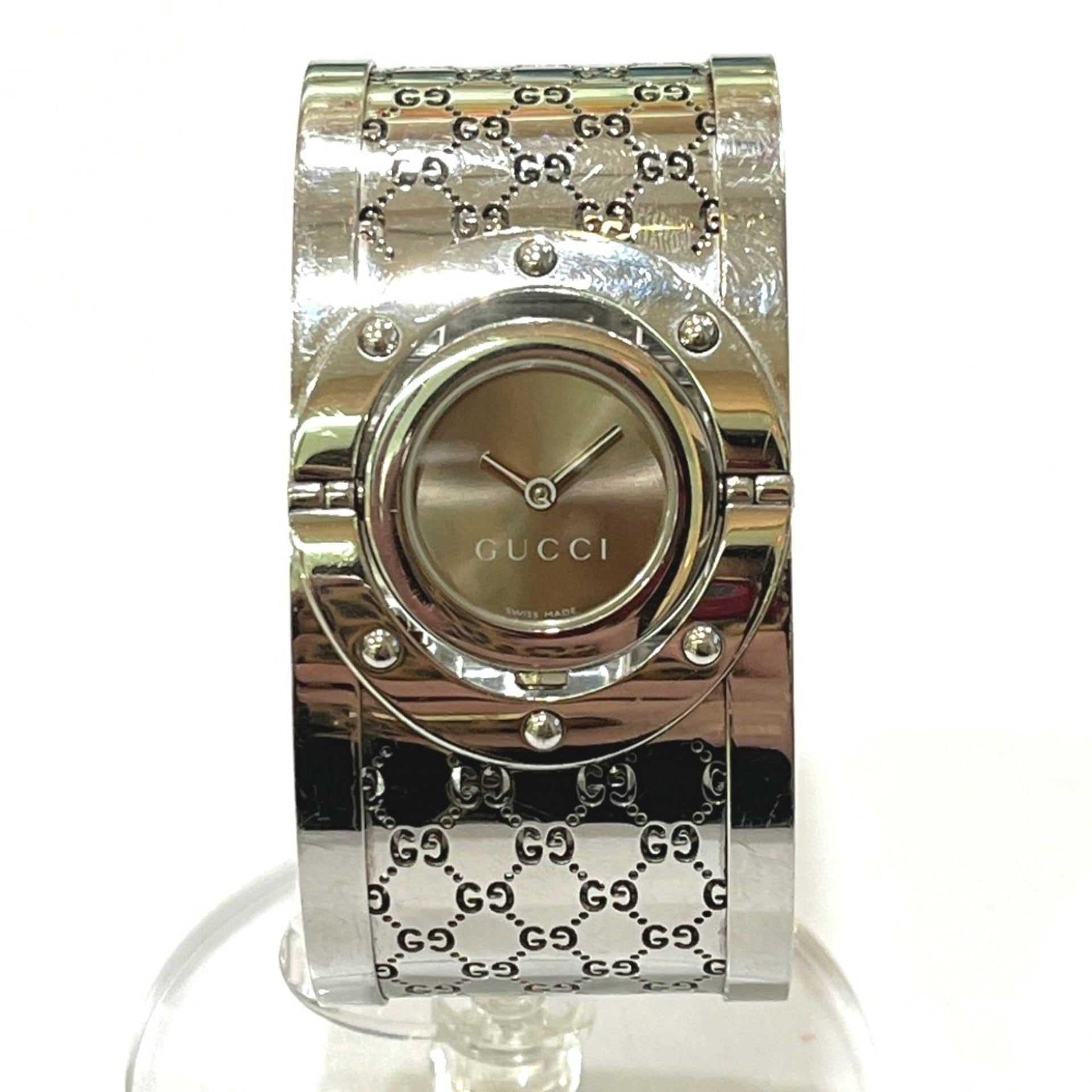 GUCCI YA112501 GG Toile Collection Wide Bangle Watch 1