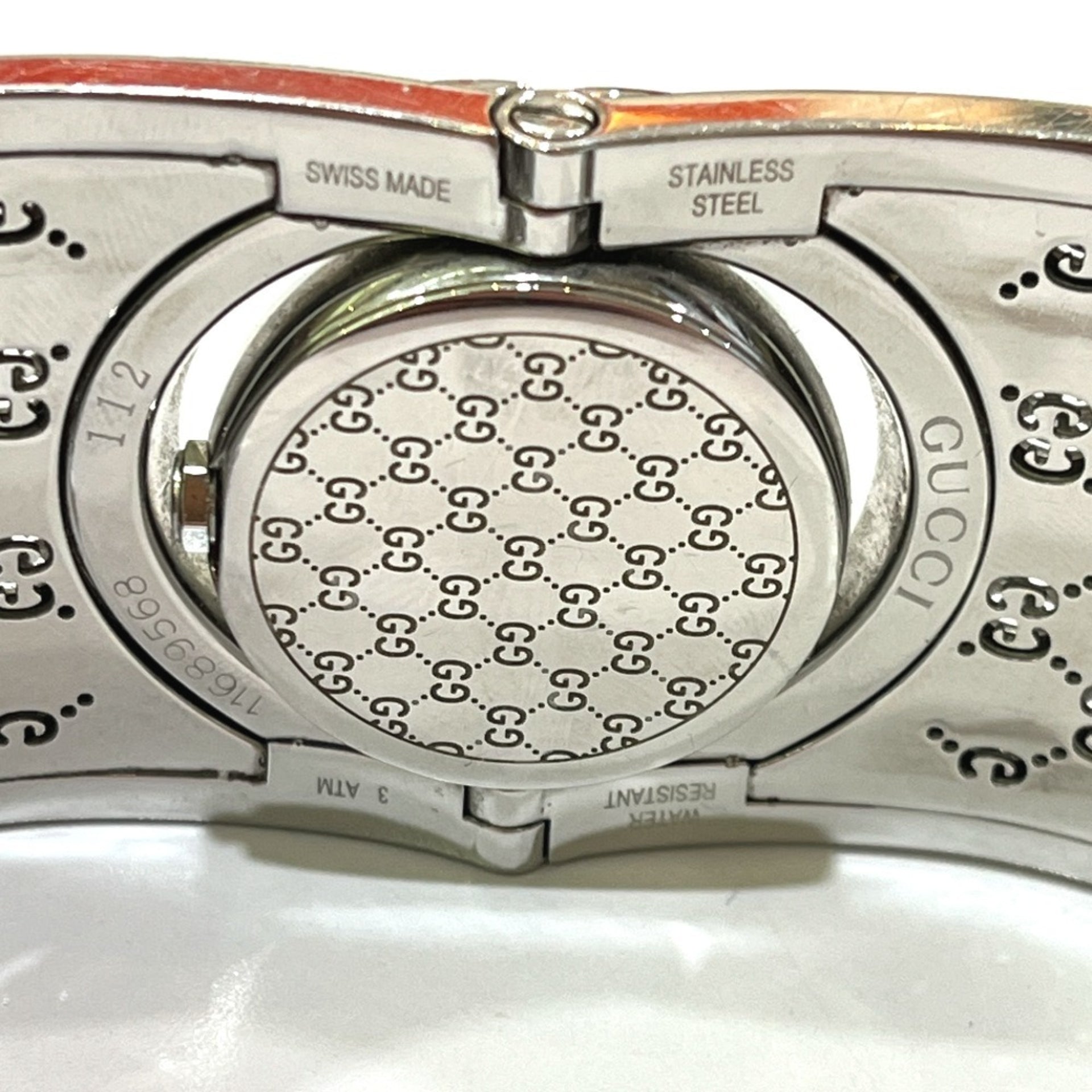 GUCCI YA112501 GG Toile Collection Wide Bangle Watch 11