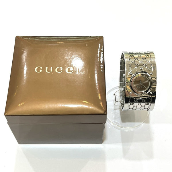GUCCI YA112501 GG Toile Collection Wide Bangle Watch 17