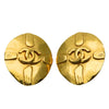 Chanel Coco Mark Metal Earrings