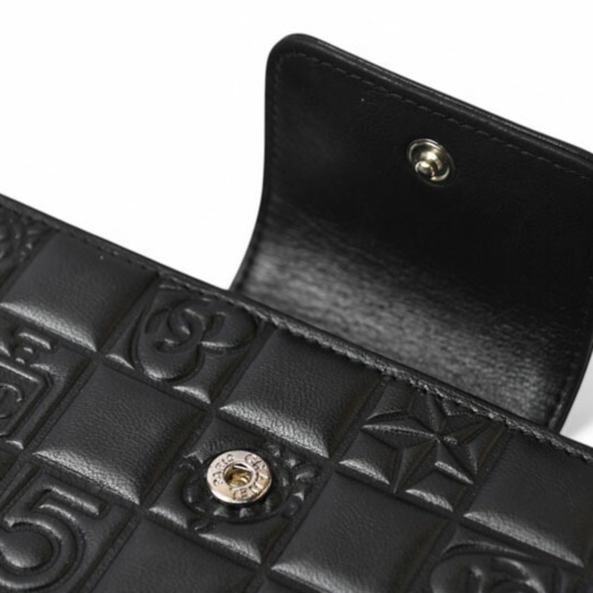 Chanel CHANEL Langbörse aus Lammleder Icon Schwarz 27