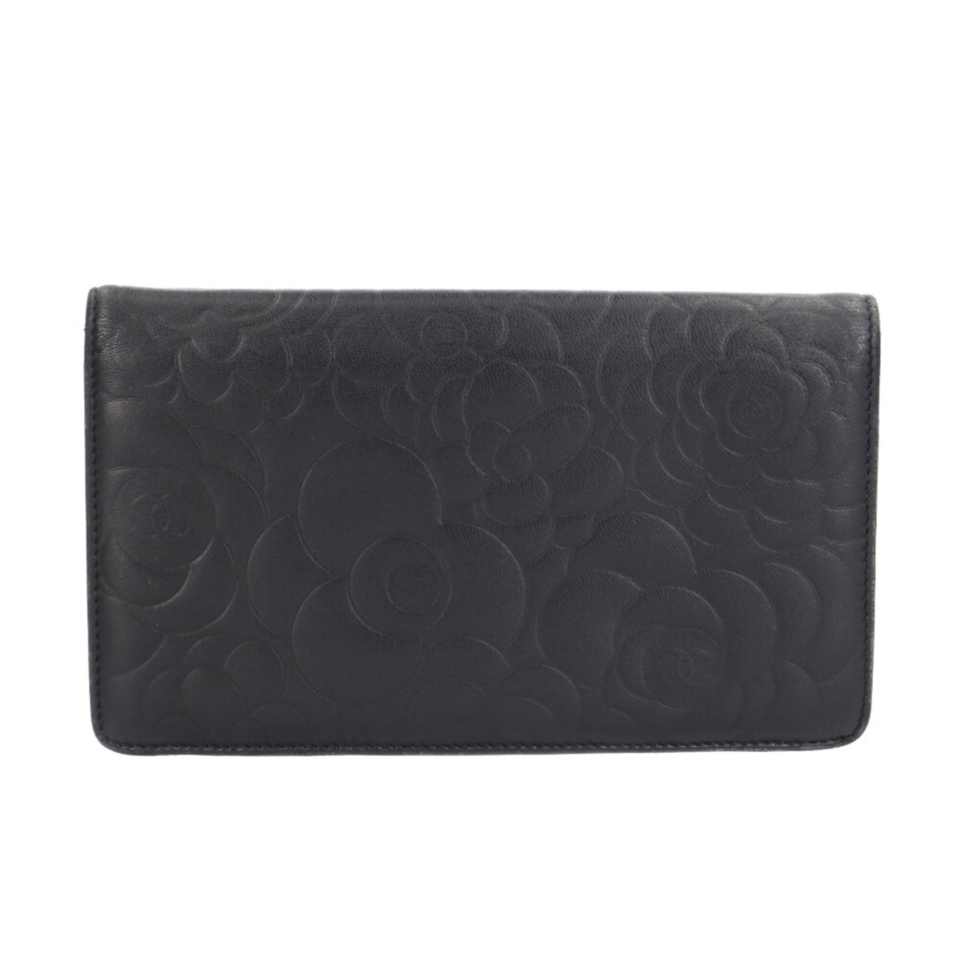 Cartera plegable Chanel Camellia Coco Mark 10