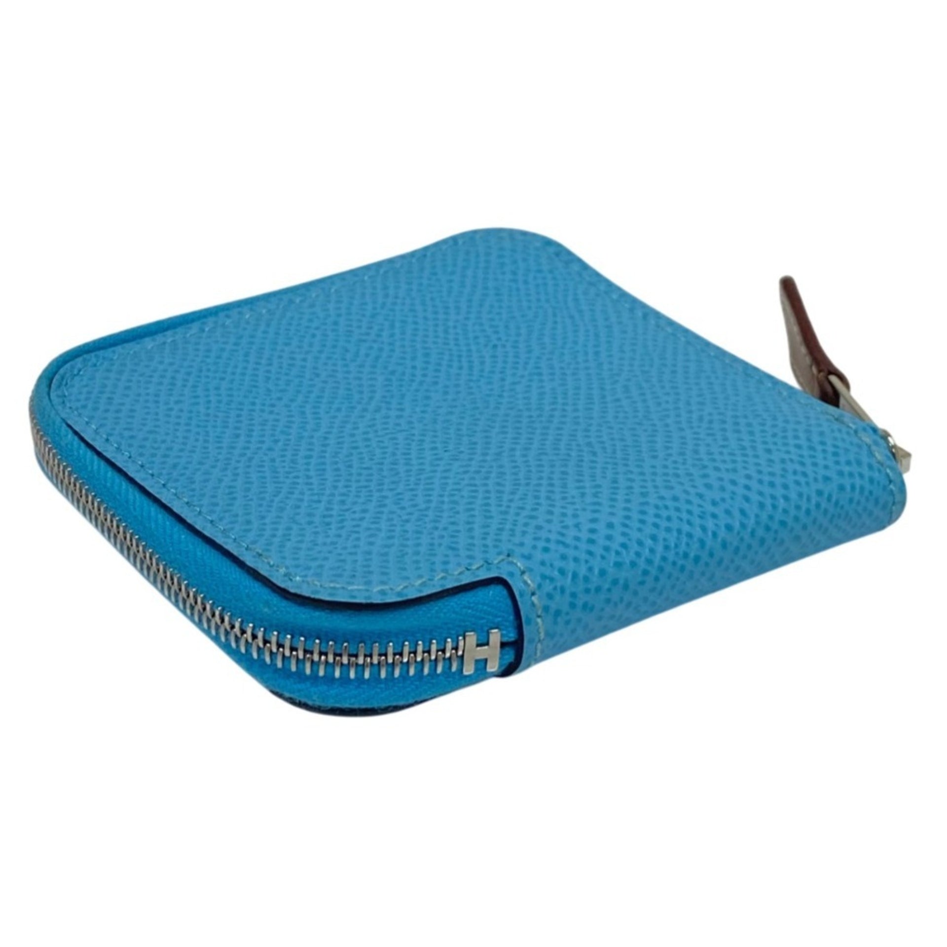 HERMES Azap Mini de seda en cuero Veau Epsom cartera/monedero 2