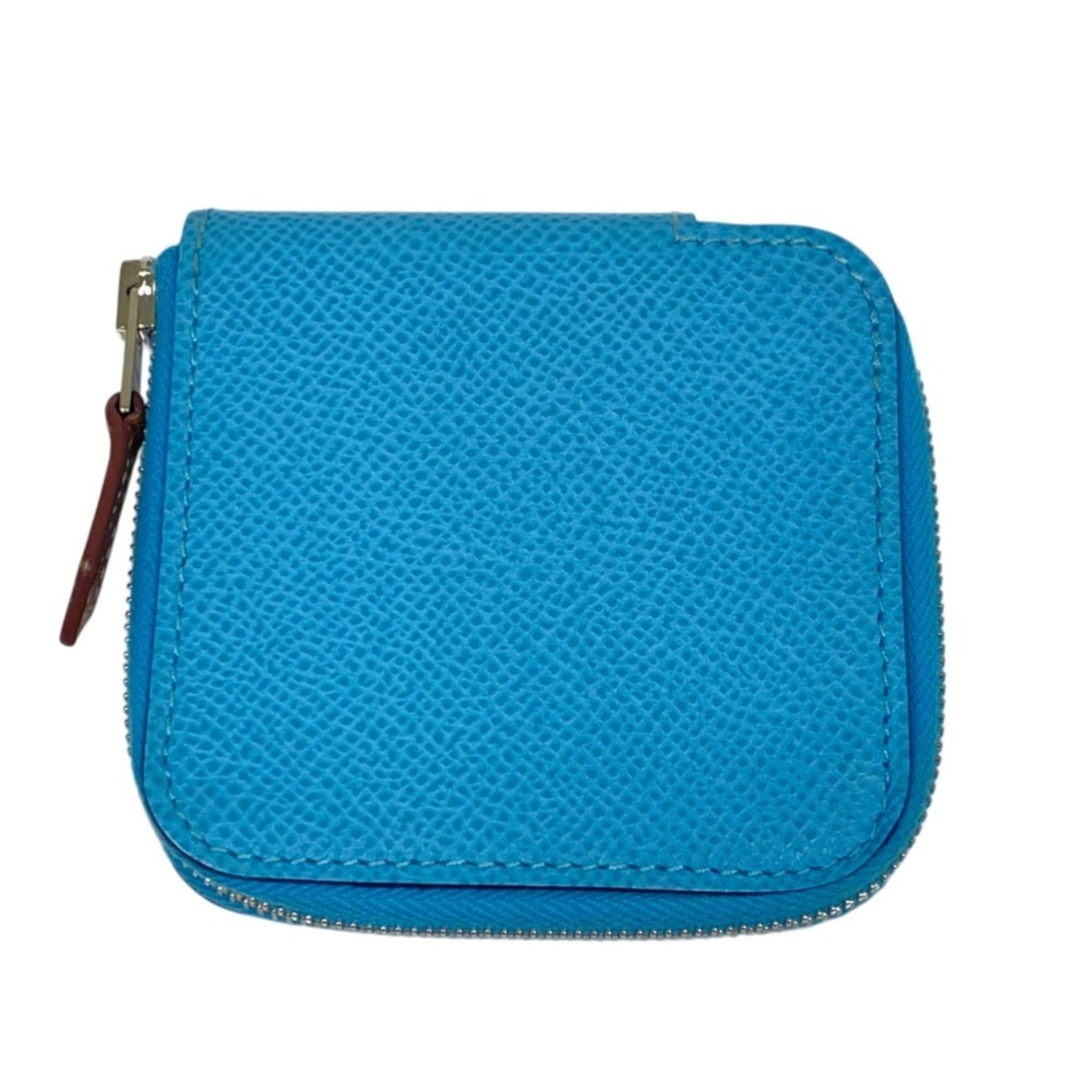 HERMES Azap Mini de seda en cuero Veau Epsom cartera/monedero 8