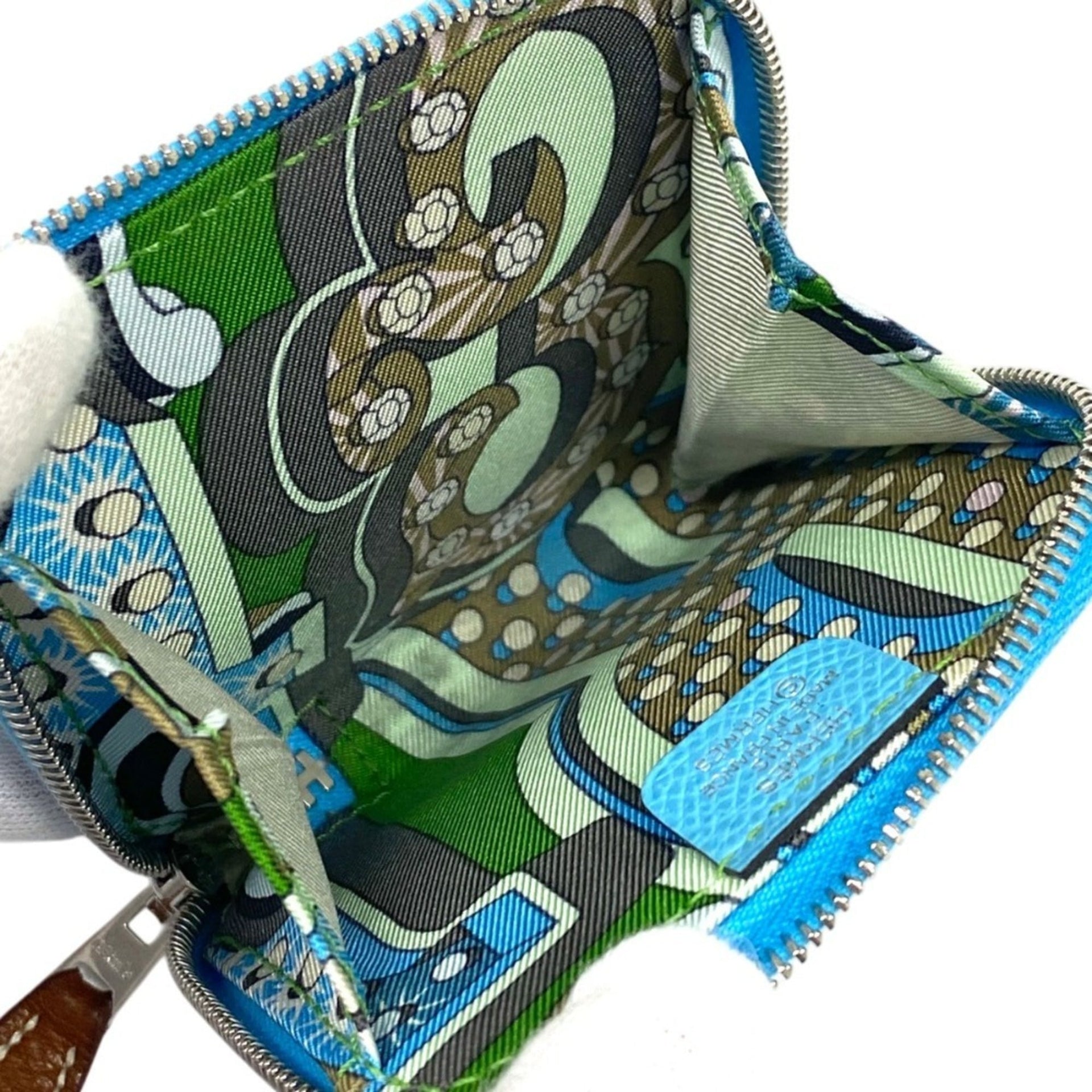 HERMES Azap Mini de seda en cuero Veau Epsom cartera/monedero 12