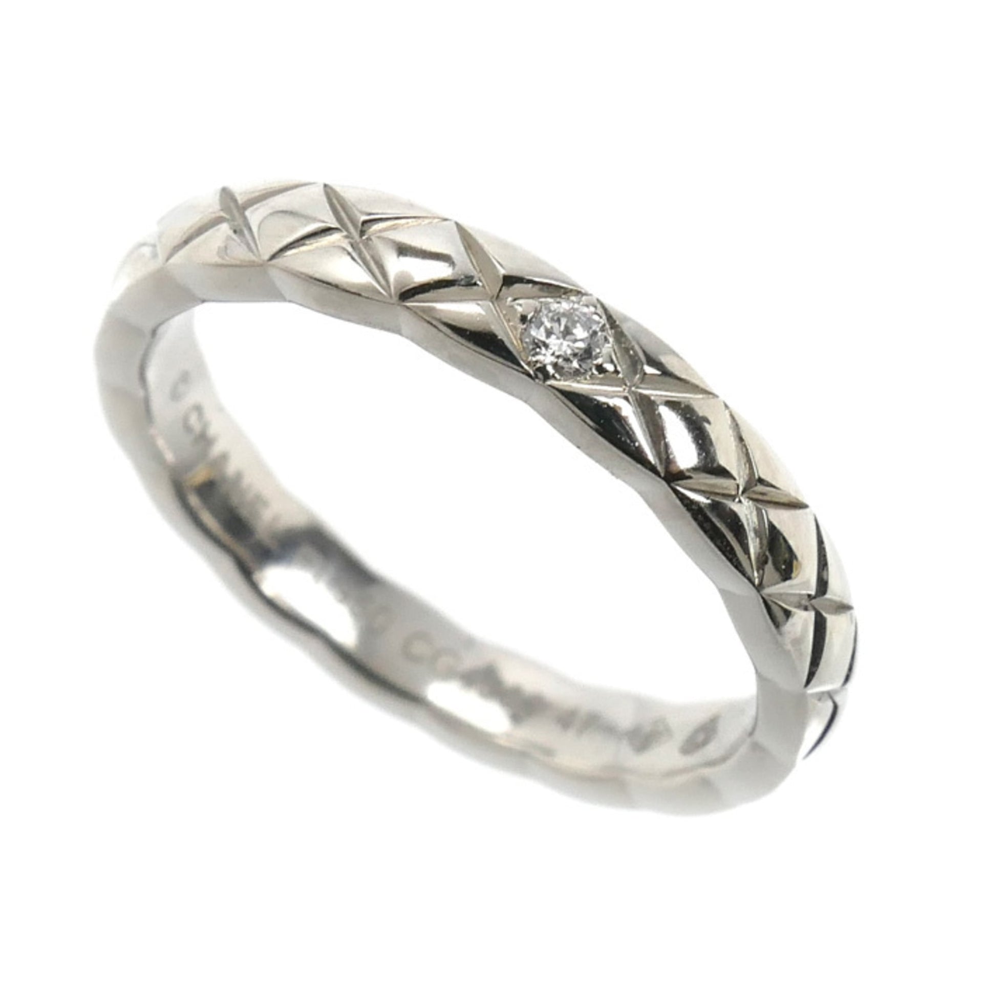 CHANEL Coco Crush Small 1PD Ring (J11354) - Platinum 950 6