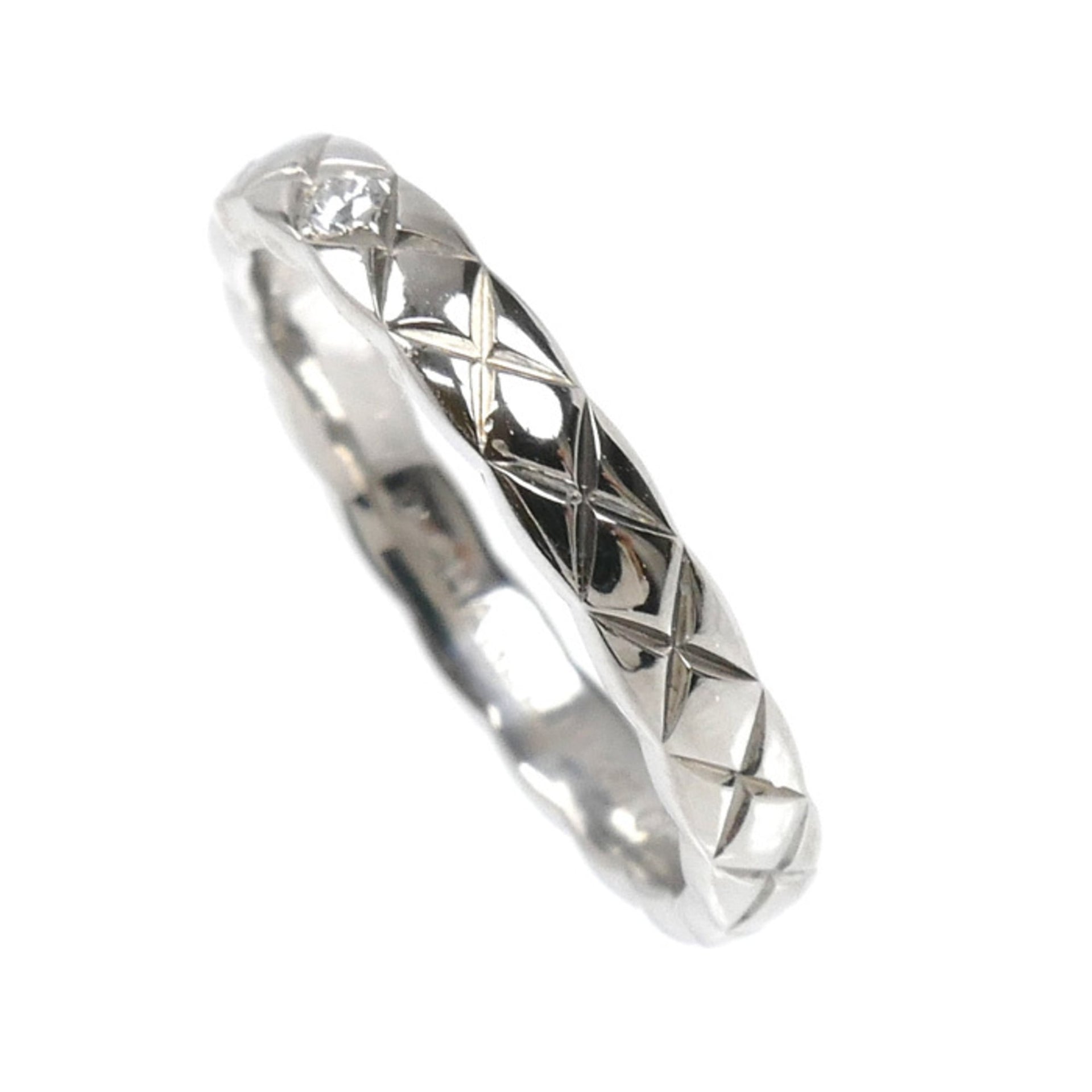CHANEL Coco Crush Small 1PD Ring (J11354) - Platinum 950 8