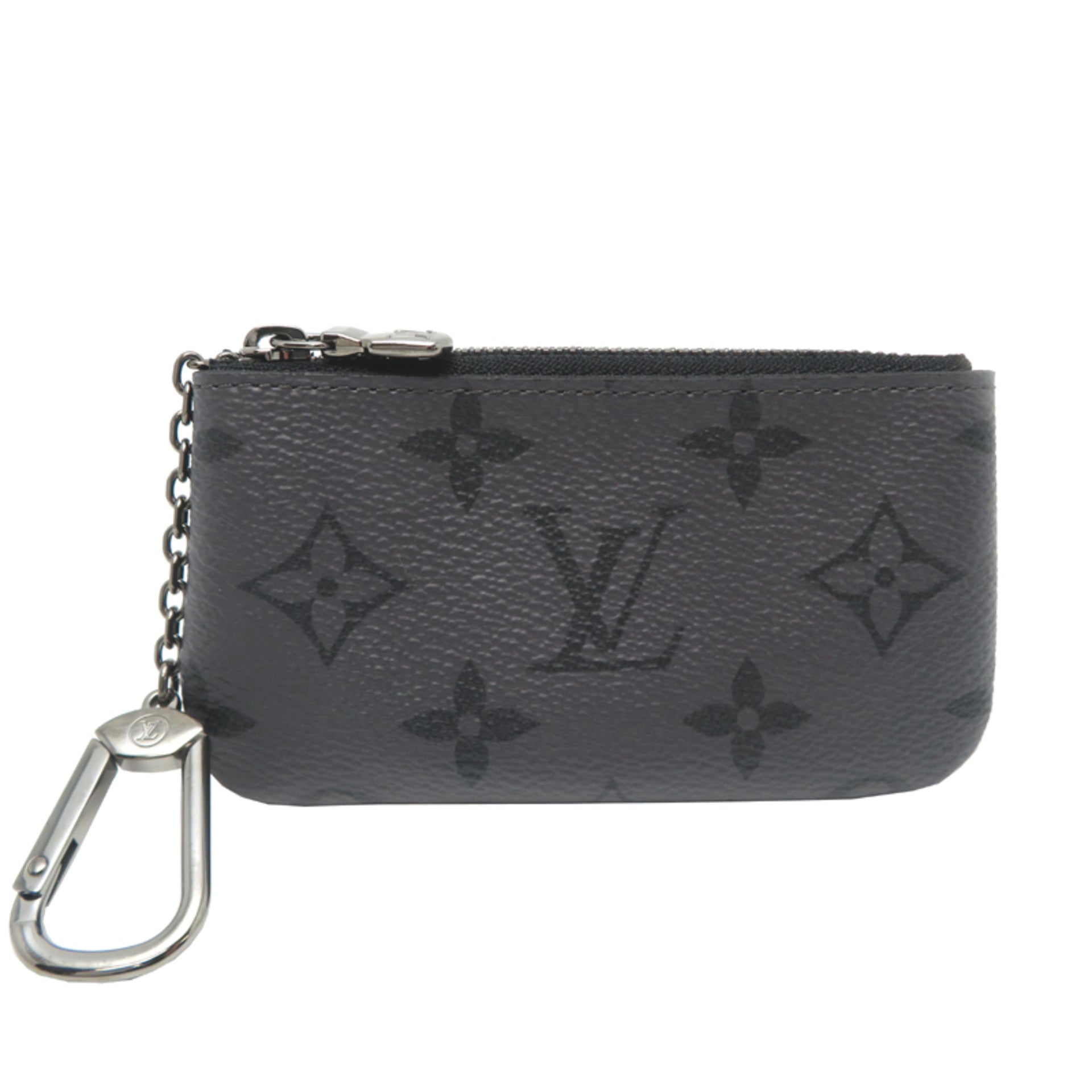 Louis Vuitton Pochette Clé Women's/Men's Wallet/Coin Case M80905 Monogram Eclipse Reverse Gray 1