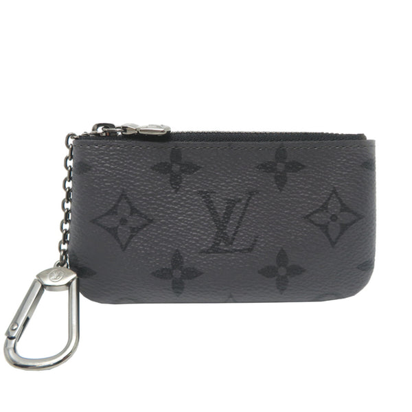 Louis Vuitton Pochette Clé Women's/Men's Wallet/Coin Case M80905 Monogram Eclipse Reverse Gray 1