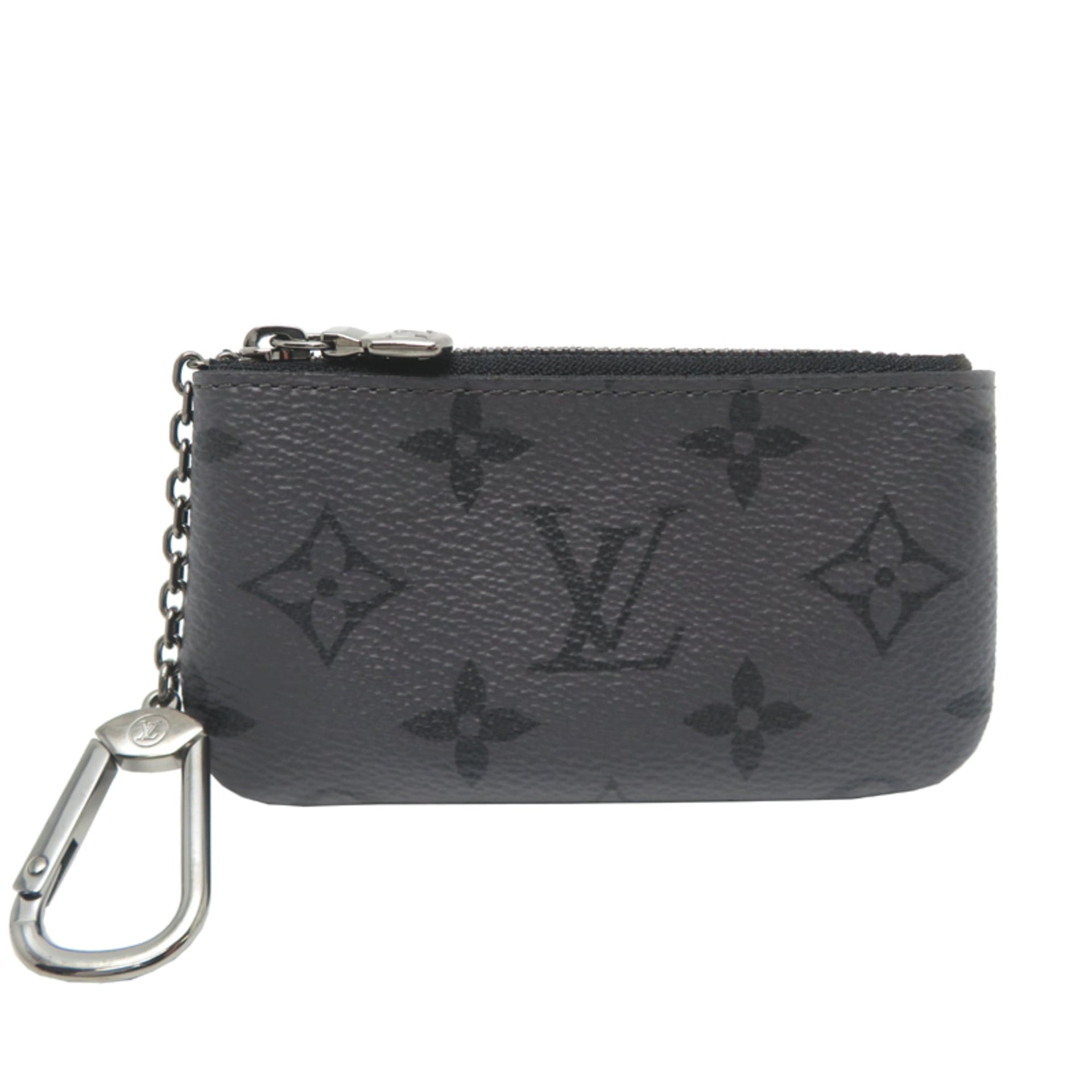 Louis Vuitton Pochette Clé Women's/Men's Wallet/Coin Case M80905 Monogram Eclipse Reverse Gray 3