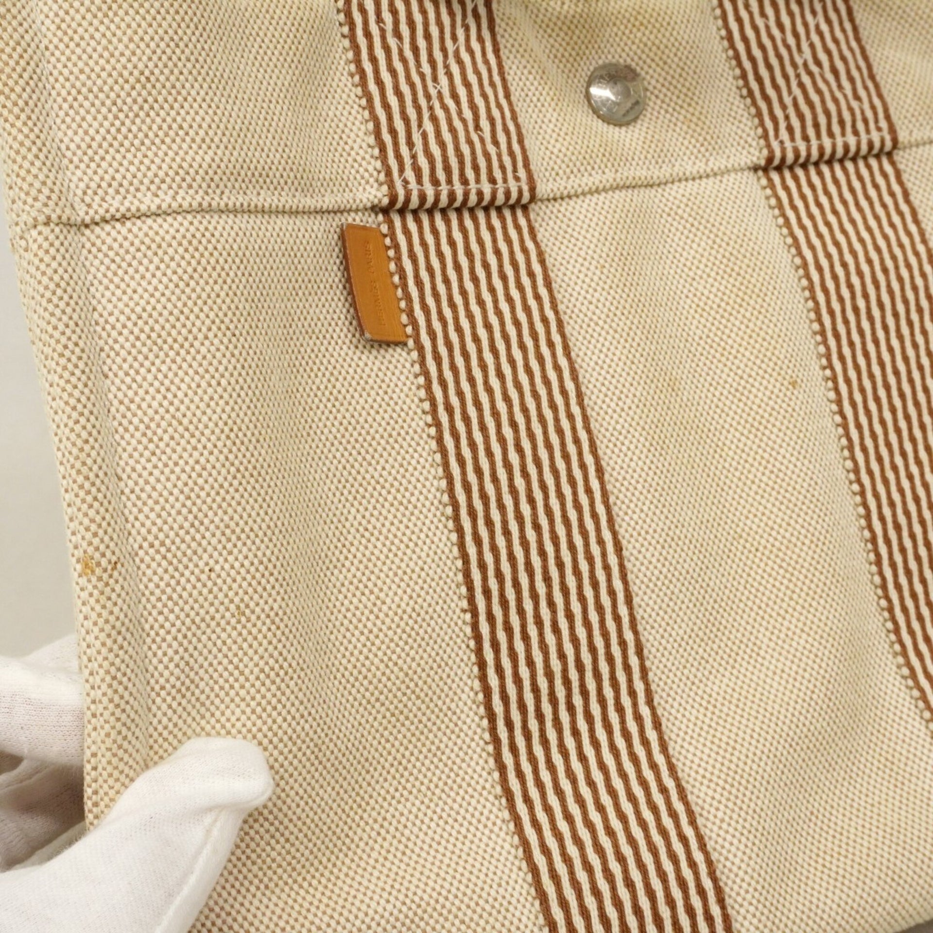 Hermes New Fourre-Tout Canvas Handbag 12
