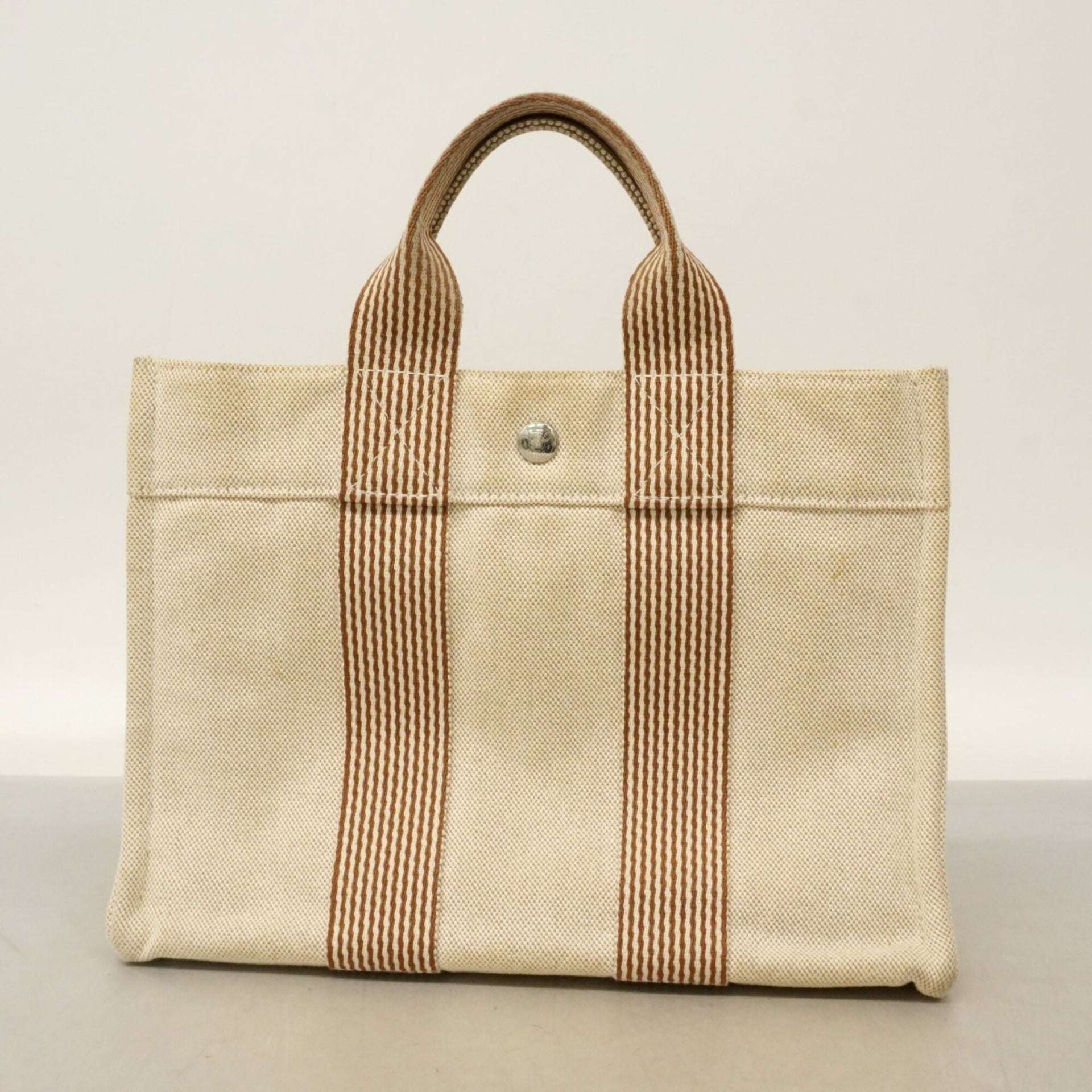 Hermes New Fourre-Tout Canvas Handbag 19