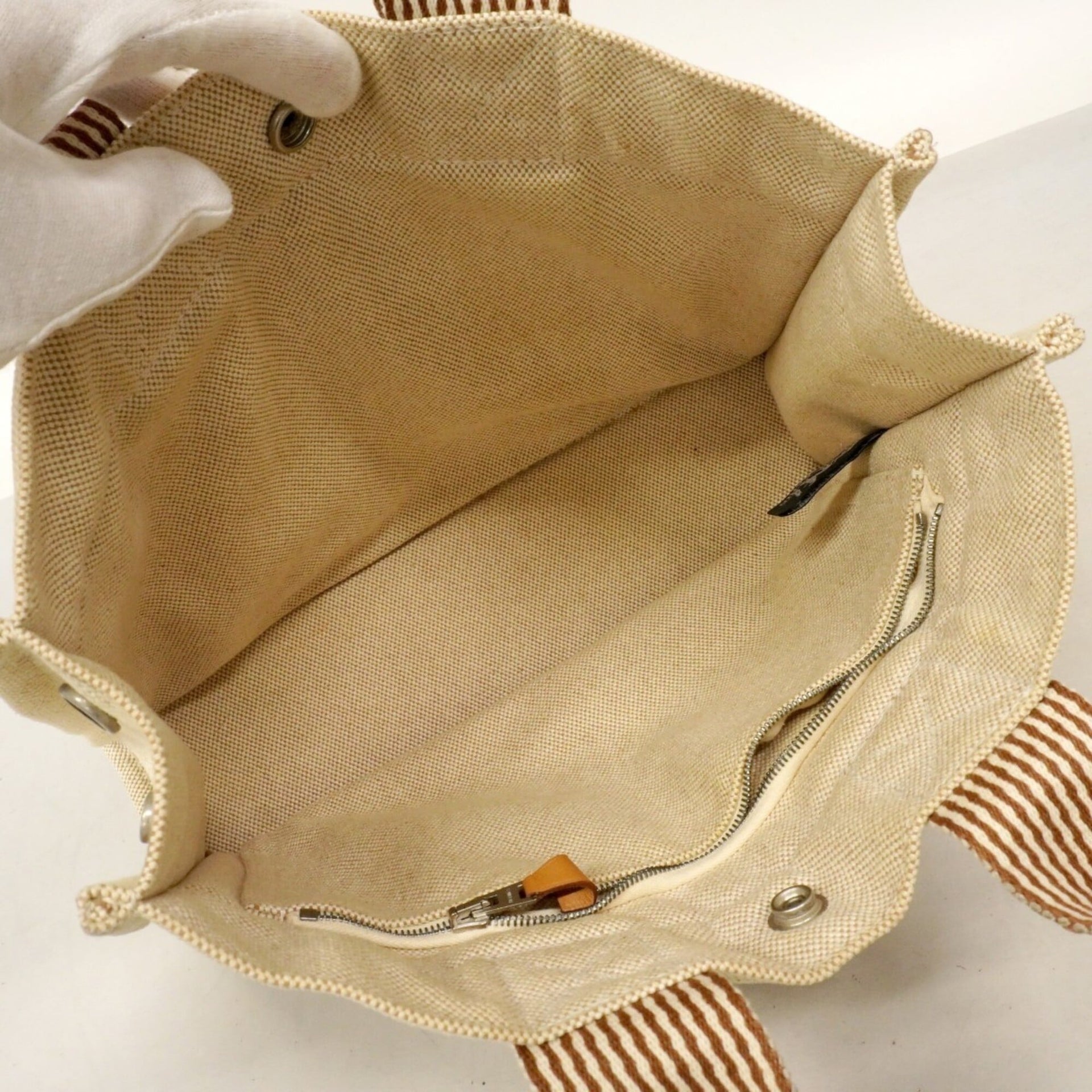Hermes New Fourre-Tout Canvas Handbag 25
