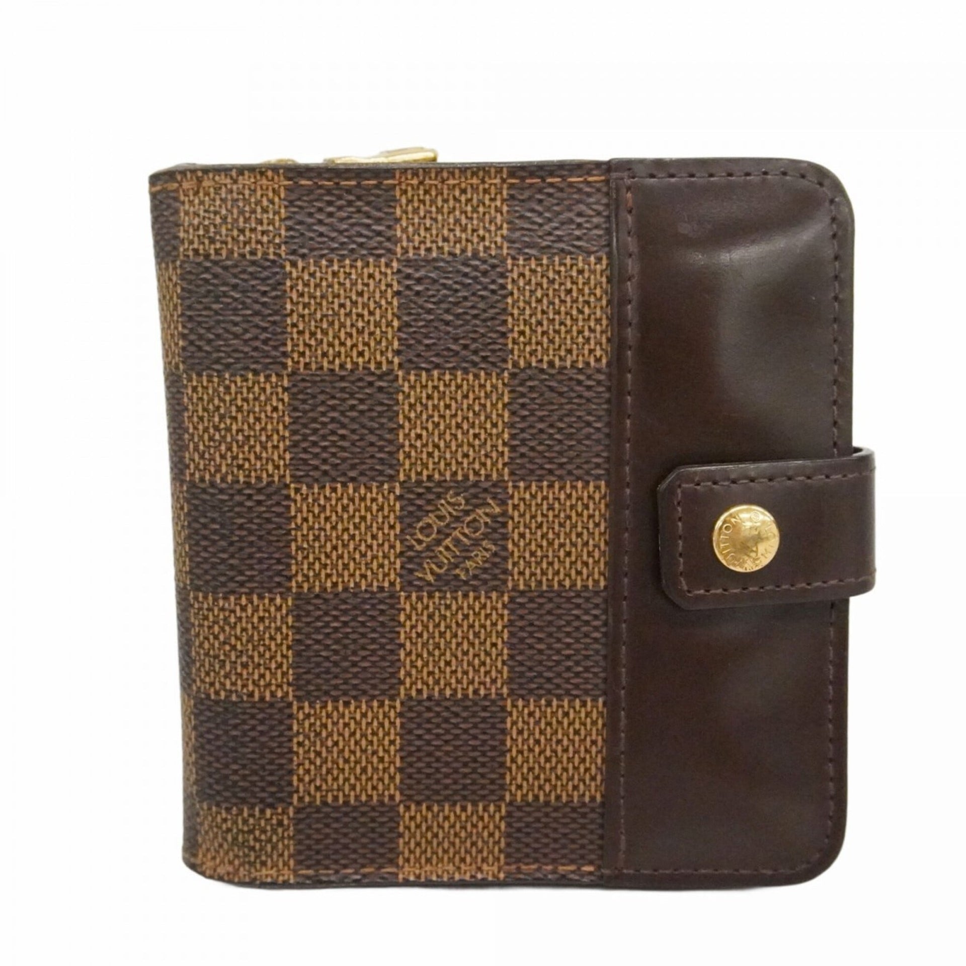 Cartera compacta con cremallera Louis Vuitton Damier N61668 Ebene para mujer 10