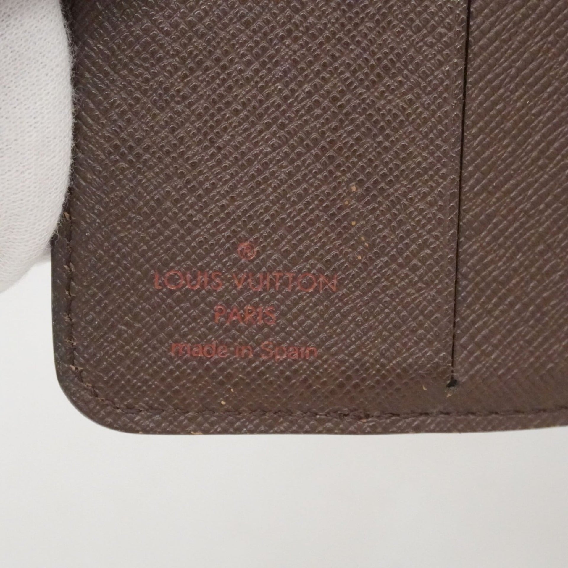 Cartera compacta con cremallera Louis Vuitton Damier N61668 Ebene para mujer 15