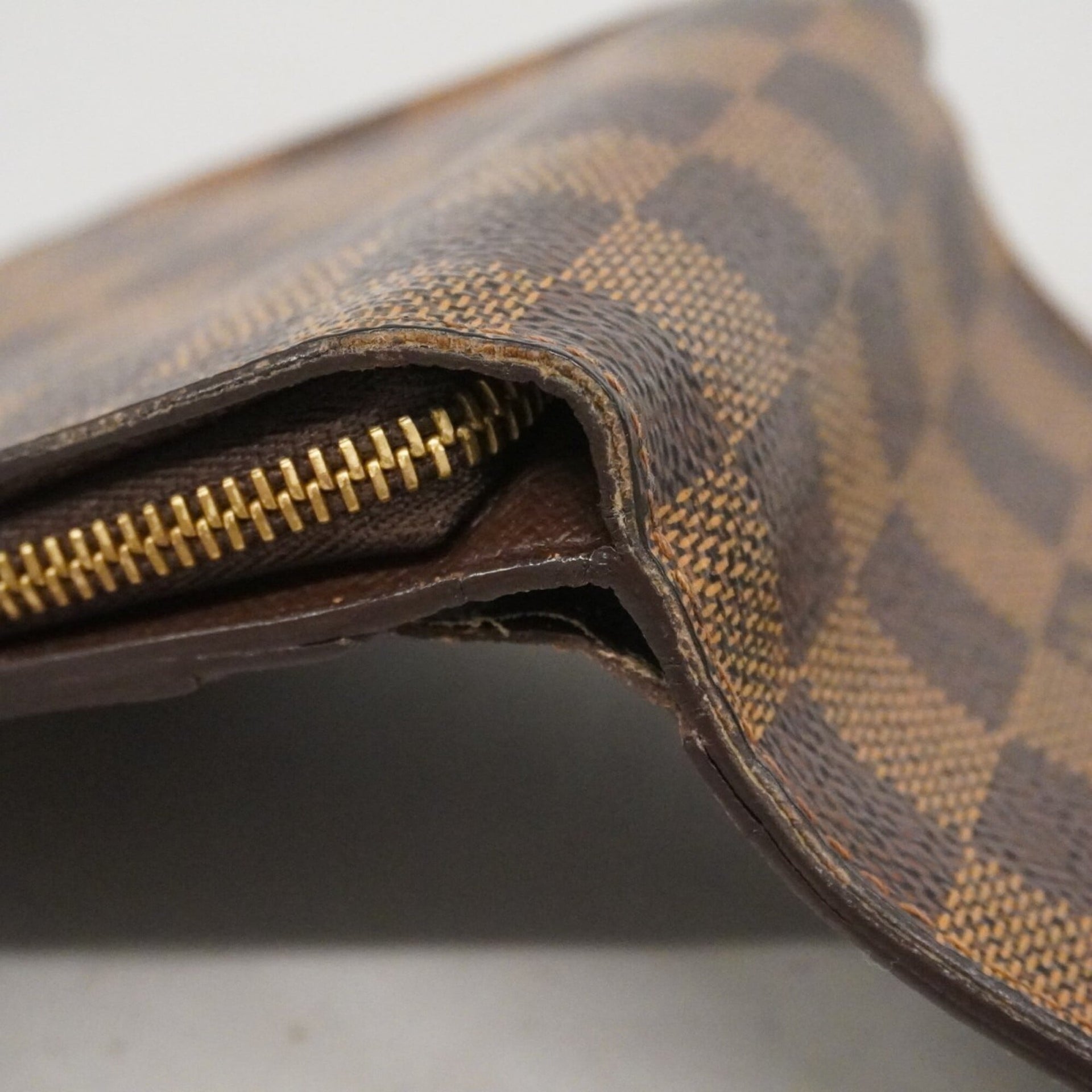 Cartera compacta con cremallera Louis Vuitton Damier N61668 Ebene para mujer 16