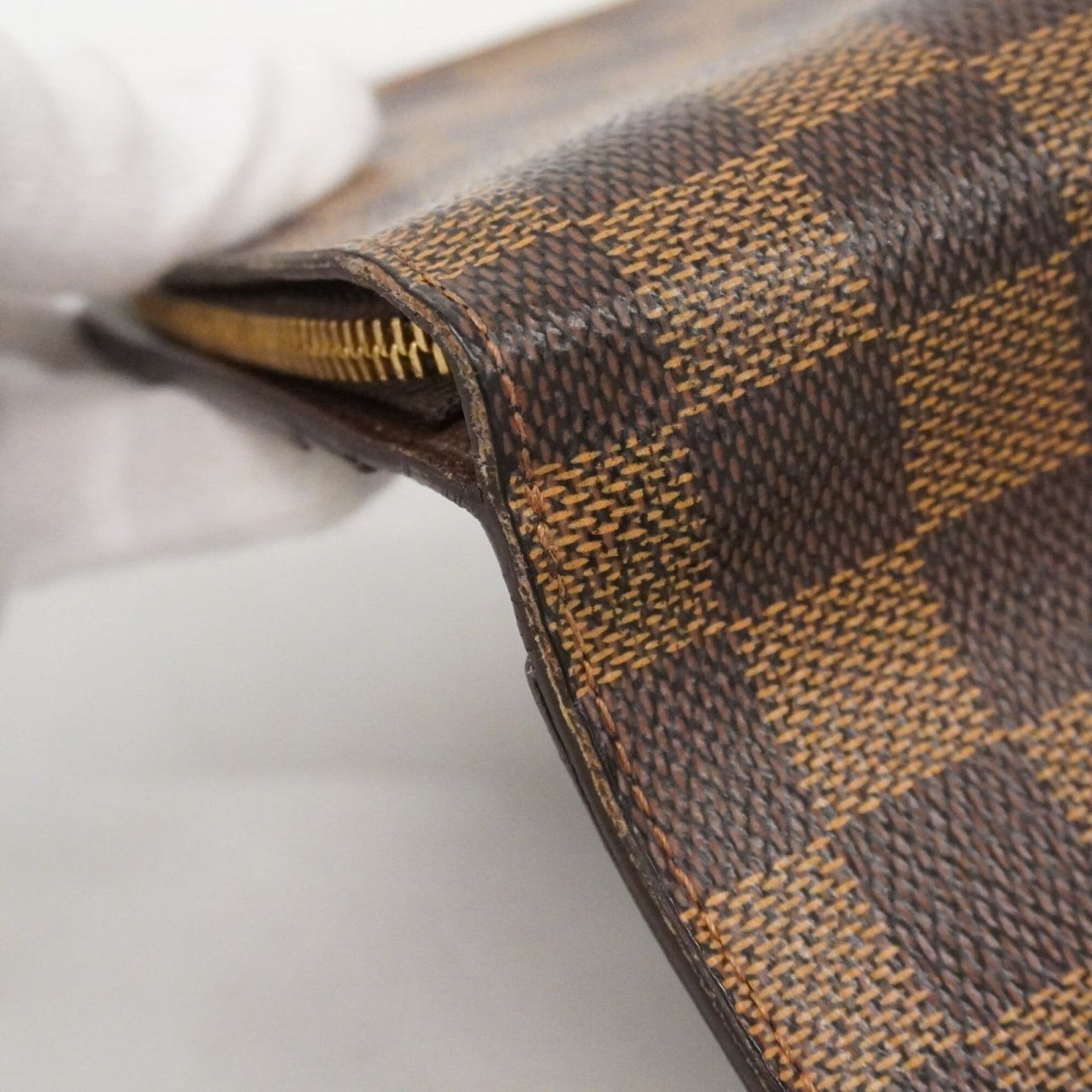 Cartera compacta con cremallera Louis Vuitton Damier N61668 Ebene para mujer 19