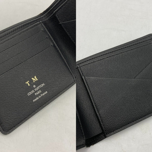 Cartera compacta Louis Vuitton Monogram Eclipse Portefeuille Multiple M61695 para hombre 7